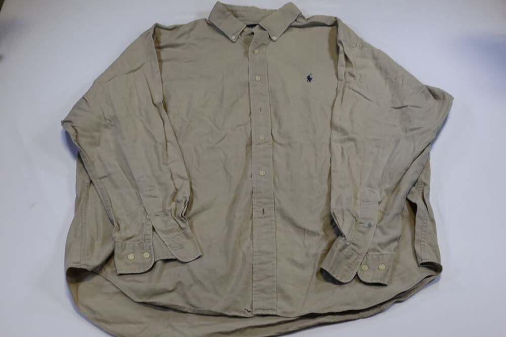Ralph Lauren Blaire Long Sleeve Button Down Shirt Tan XL